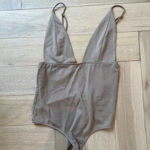 Free People tan bodysuit